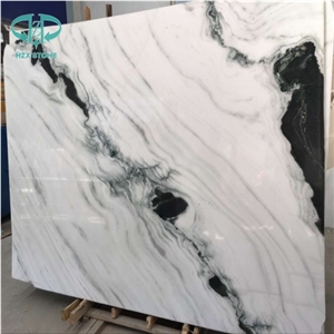 Panda White Marble/Black and White Mixed Marble Slabs for Project Bathroom Wall Floor Tiles