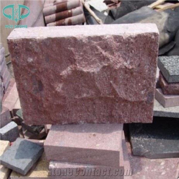 Red Granite,Putian Red,Dayang Red Porphyry Cube Stone,G699 Granite Cobble Paver