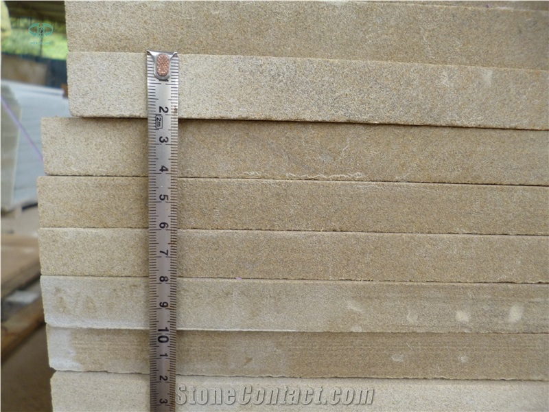 Silk Road Sandstone Yellow Sandstone Saw Polished Landscaping Tiles Stone,Road Paving