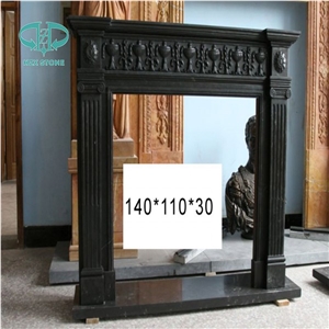 White Marble Fire Place, Natural Stone Fireplace Sculptured