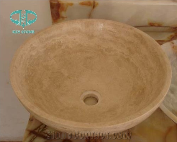 White Marble Kitchen Sinks, Round Sinks, Solid Surface Basink,Stone Bathroom Custom Countertops With Sinks & Basins