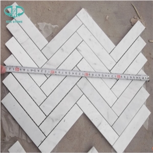 White Marble Mosaic/Italian Bianco Carrara Marble Mosaic Basketweave Herrigbone Hexagon Mini Brick Polished Tiles