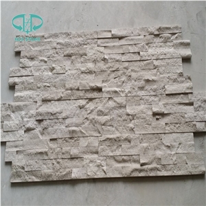 White Wood Marble Cultural Stone, Wooden White Marble Wall Stone, Exterior Facade Tile, Facade Wall Tile