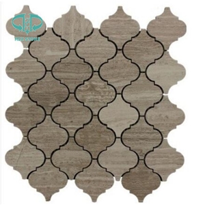 Wooden Grain ,Wooden Vein,Chinese Stone Mosaic Tile Wooden Grey,China Wood Marble Mosaic Polished 1" Marble Mosaic Tiles for Wall Floor,Background,Bathroom Interior Decoration
