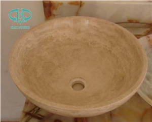 Wooden White Marble, Round Sinks, Oval Basins,Washing Bathroom Sinks for Sale, Marble Bathroom Sinks, White Top Quality Polished Surface Basin, Guizhou Athens Serpeggiante Sink