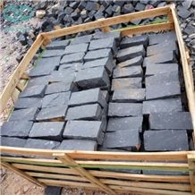 Zhangpu Black Basalt，Chinese Black Basalt Cube Stone,Cobble Stones, Natural Split Paving Stone,Natural Stone Paving Sets for Garden Stepping/ Driveway/Walkway/Exterior Paverment