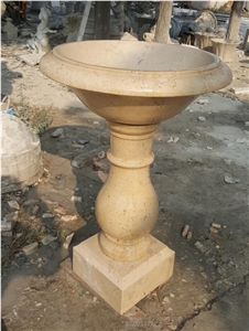 Beige Marble Exterior Fountain for Garden Foutains