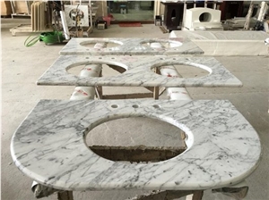 Bianco Carrara Vanity Tops for Bathroom Countertops