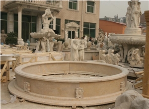 Henan Yellow Limestone Flower Pots for Outdoor Planters