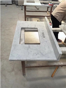 Italian White Marble Carrara C Bathroom Solid Surface for Vanity Tops