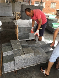 Lowest Price Pavers, Grey Granite Pavers/Cube Stone/China Grey Granite Cobble Stone