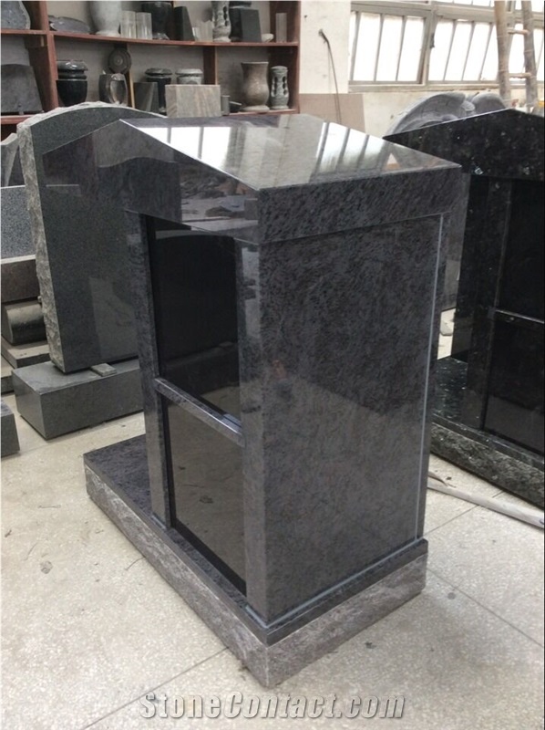 Bahama Blue Granite Headstone Urn Cremation Columbarium Price