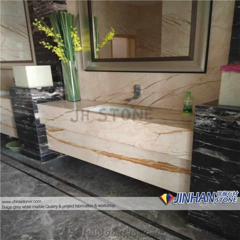 Menes Gold, King Menes Gold Marble, Sofitel Gold Marble, Crema Eva Evita Marble Tiles and Slabs for Decor Wall Covering Tile and Floor Covering Tile