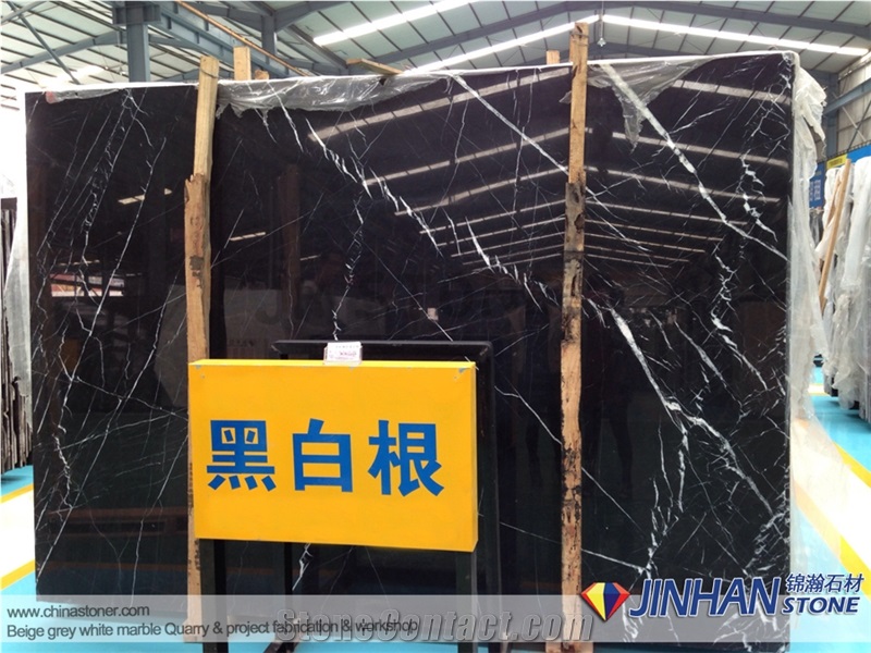Polished Chinese Black Marble Slabs, Polished Nero Marquina Marble Tiles,Black Marquina Marble Floor Tile, Oriental Black Marble Stairs,China Black with Vein Marble Slabs,China Absolute Black Marble