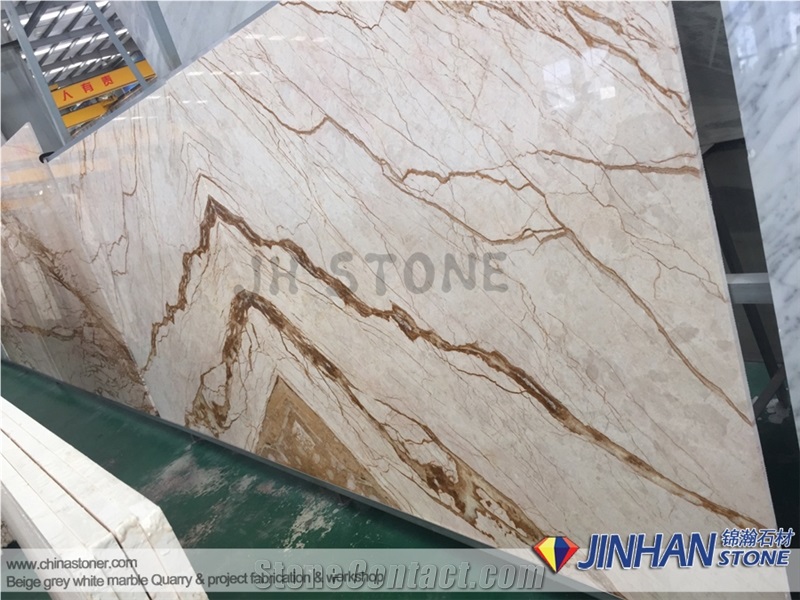 Turkey Beige Marble Slabs Crema Eva Marble Slabs Popular for Background Wall Covering Tile and Project Flooring Tiles