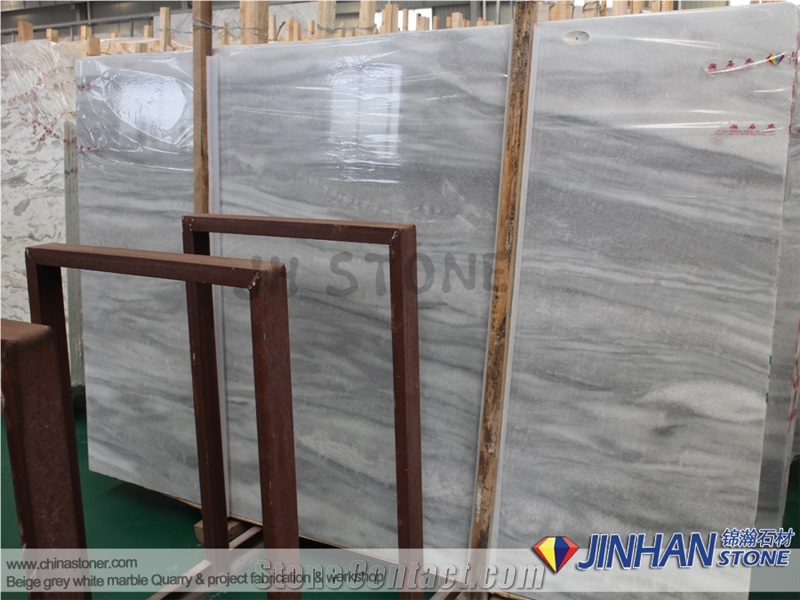 Venato White Marble Slabs White Marble with Grey Straight Vein Marble Slabs for Fabricating, Floor Tile, Wall Tile, Stair Steps