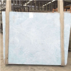 Blue Ice Onyx, Natural Blue Onyx, China Blue Ice Onyx, Light Blue, for Wall, Floor, Stair and Other Interior or Exterior Decoration