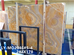 Peach Onyx, Peach Yellow Onyx, Slabs or Tiles, for Wall or Flooring Coverage