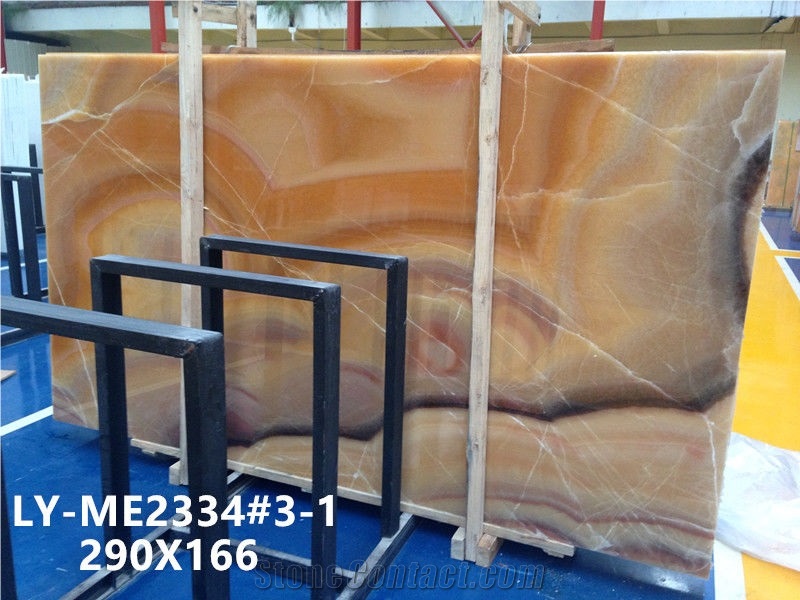 Rainbow Onyx, Yellow Onyx, Slabs or Tiles, for Wall or Flooring Coverage