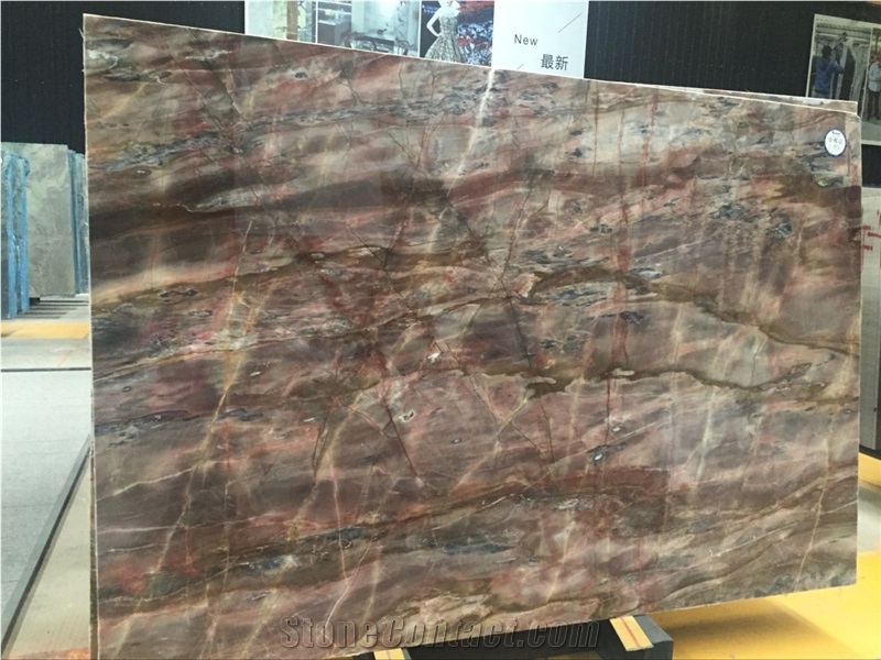 Smoky Red Marble Slabs or Tiles, for Wall, Countertop, Floor Coverage