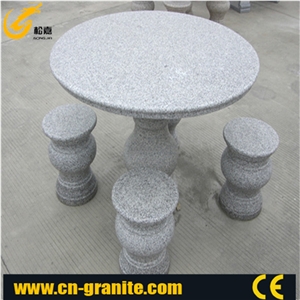 China Grey Granite Bench, Table,Exterior Outdoor Garden Landscape Street Patio Natural Granite Stone Table Bench Chair