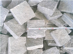 Grey Granite Cubic Stone Cobbles for Driveway Paving, Good Prices Paving Stone, G654 Paving Stone