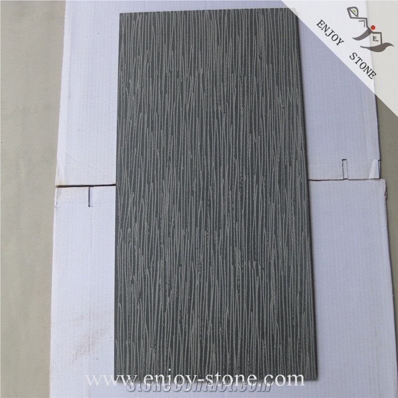 Autumn Rains Grey Basalt Tiles for Wall Cladding and Pavement / Grey Andesite Cut to Size Tiles
