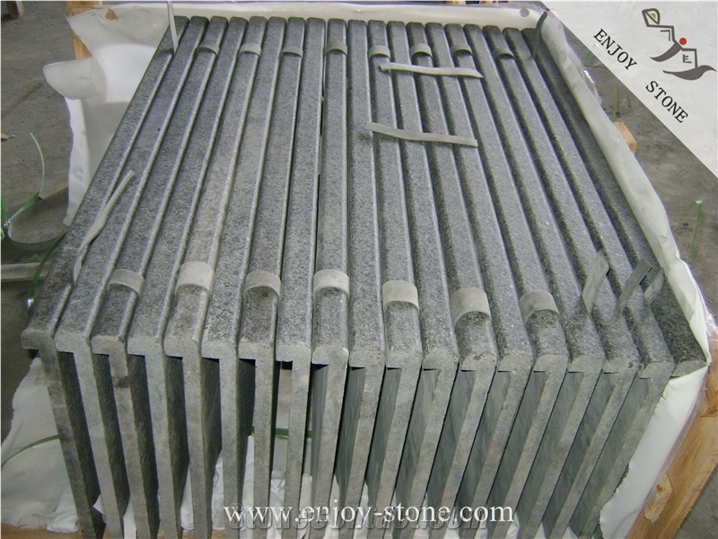 Flamed G684 Black Basalt Rebated Square Edge Coping/China Black Pearl Basalt Swimming Pool Coping