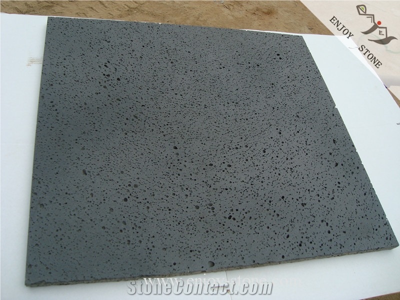 Hainan Lava Stone Tiles / Slabs, China Grey Basalt