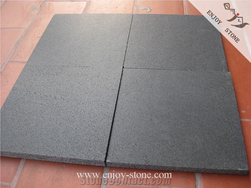 Honed Hainan Basalto Tile, Hainan Black Basalt Slabs & Tiles/Hainan Bluestone/Lava Stone