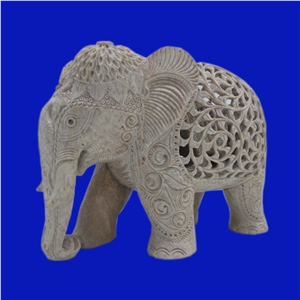 Soapstone Elephant - Hand Carved
