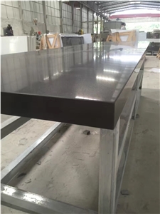 Black Quartz Stone Slab Size 3000*1400mm and 3200*1600mm for Public Buildings Like Hotel,Restaurants,Banks,Hospitals,Exhibition Halls Mainly and Widely Used in Countertop,Bench Top
