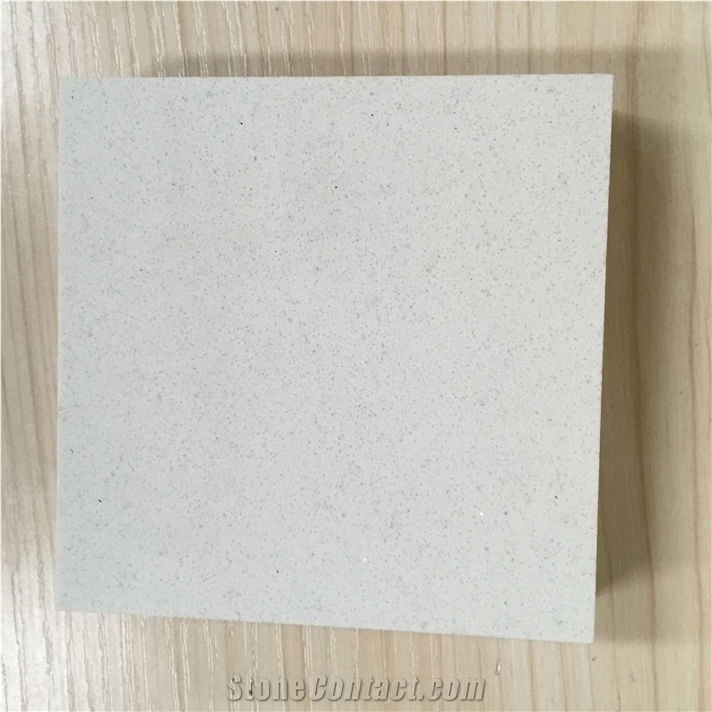 Ice White Quartz Stone Solid Surface For Kitchen Pre Fabricated