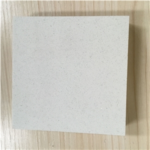 Ice White Quartz Stone Solid Surface for Kitchen Pre-Fabricated Counter Tops Customized Worktop Shapes with Various Edge Profiles Non-Porous