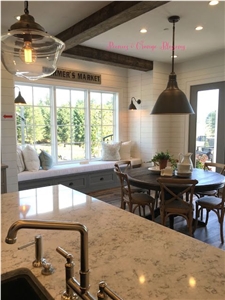 Marble Like Quartz Stone for Countertop,Combines Performance and Design through the Use Of Innovative Technology and Recycled Materials with High Compression Strength
