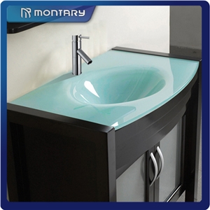 Montary Factory Popular Green Gemstone Integral Washing Basin