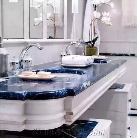 Blue Semi Precious Stone Home Depot Bathroom Vanity Top Bathroom