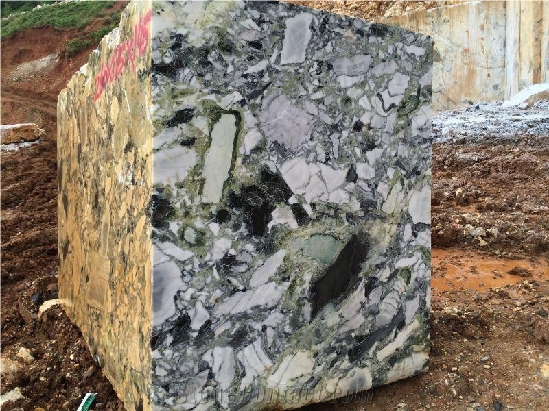 Ice Jade Slab, Ice Stone Tiles, China Green Marble