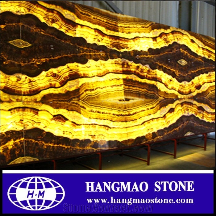 New Pattern Natural and Polished Interior Use Yellow Onyx