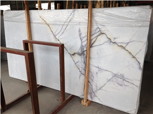 White Marble with Pink Veins ,White Marble Slab
