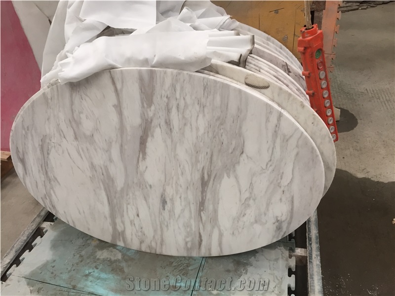 Ellipse Marble Table Top,Volakas Marble Top