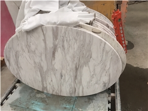 Ellipse Marble Table Top,Volakas Marble Top