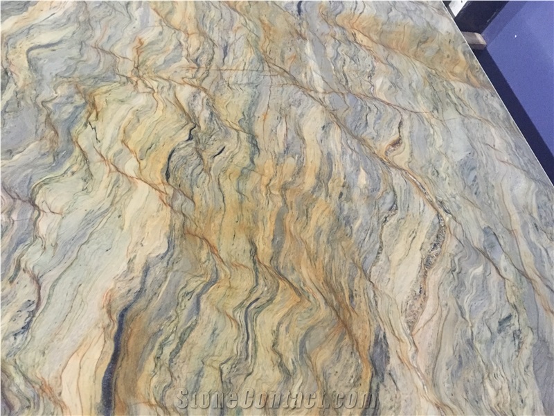 Golden Silk Quartzite,Golden Silk Slabs & Tiles,Silk Road Quartzite