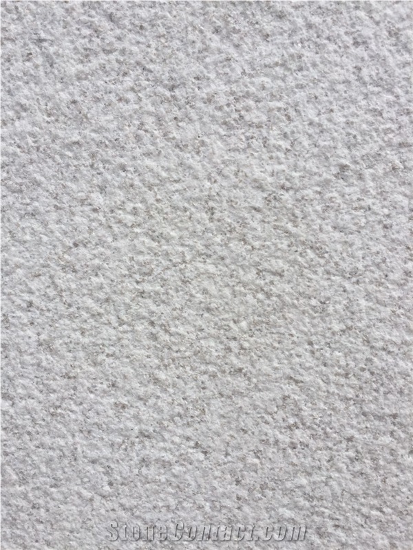 Pearl White Granite Bush Hammered Finish Tile, China White Granite