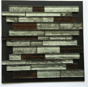 Aluminum Alloy Glass Mosaic Pattern, Metal Wall Mosaci Tile Direct from China Factory, with Good Design and Good Price