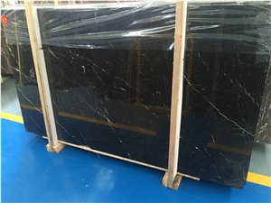 China Hubei Laurent Black Polished Marble Slabs&Tiles,for Indoor high-grade adornment,Lavabo,Laminate Panel or Luxury Hotel or Home Floor&Wall Cover,made in China
