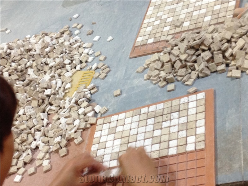 China Wooden White Marble Stone High Polished Good Quality Hexagon Mosaic Bathroom Tile Direct from Factory
