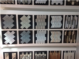 Cold Spraying Aluminum Material Glass Mosaic Tile, China Factory Good Design Mosaci Wall Tile