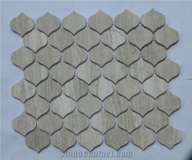 Direct Factory Natural Stone White Marble Polished Mosaic Tiles with Very Competitive Prices and Best Selling Marble Mosaic Products