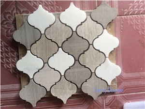 Honed Marble Masoic,Arthen Wooden White China Interior Stone/Masoic Tiles with Pattern for Wall Cover